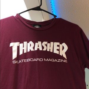 WOMENS MAROON THRASHER TEE SIZE S